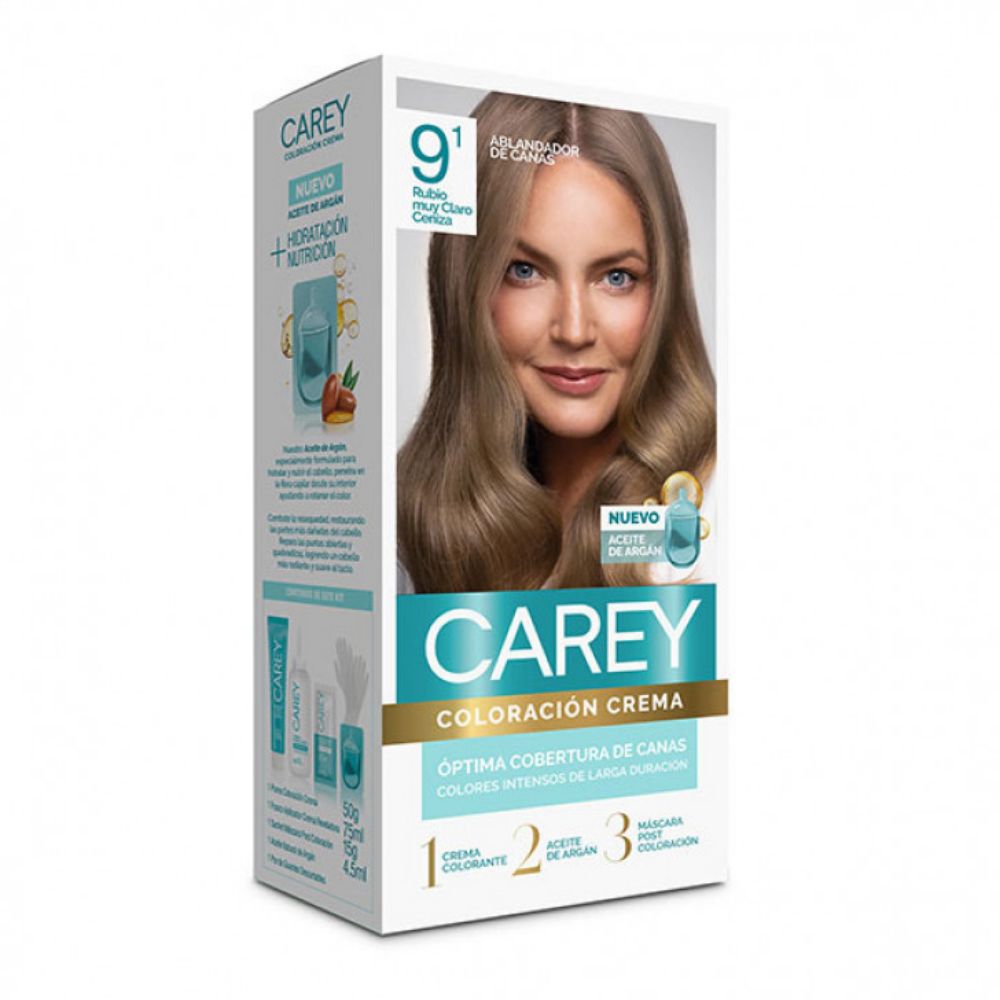Imagen de TINTE CAREY Nro. 9.1 RUBIO MUY CLARO CENIZA