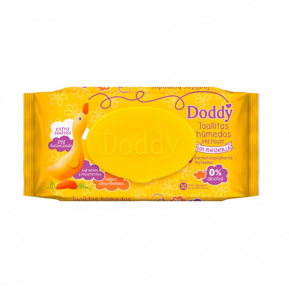 Imagen de TOHALLITA HUMEDA DODDY 50UNIDADES