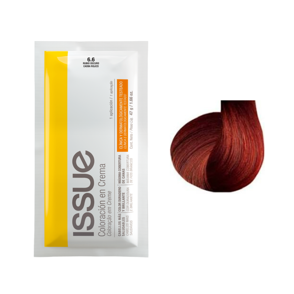 Imagen de ISSUE CREMA COLORACION Nro. 6.6 RUBIO OSCURO CAOBA