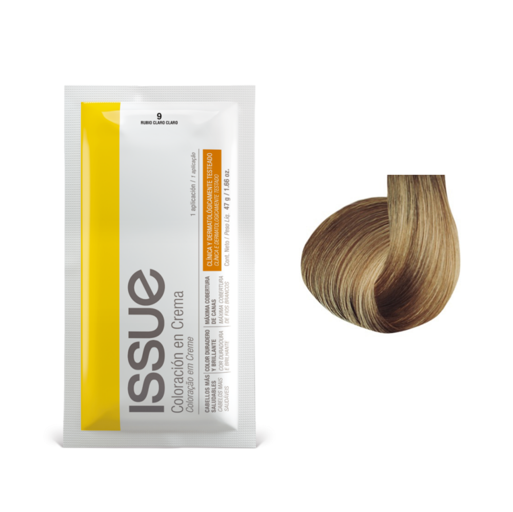 Imagen de ISSUE CREMA COLORACION Nro.9 RUBIO CLARO