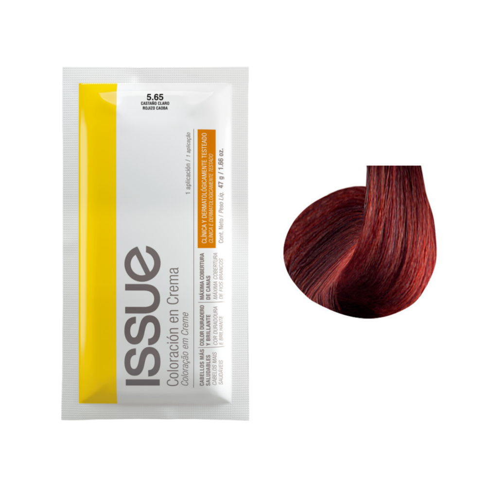 Imagen de ISSUE CREMA COLORACION Nro. 5.65 CASTAÑO CLARO ROJIZO