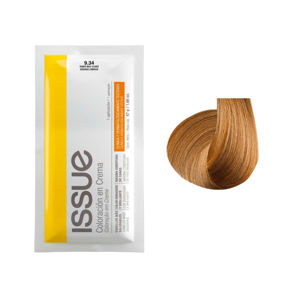 Imagen de ISSUE CREMA COLORACION NÑ9.34 RUBIO MUY CLARO