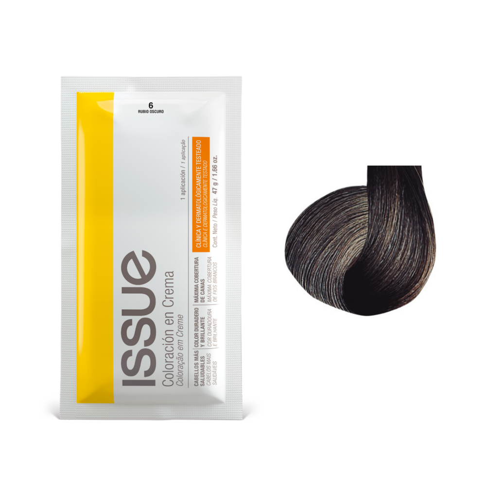 Imagen de ISSUE CREMA COLORACION Nro.6 RUBIO OSCURO