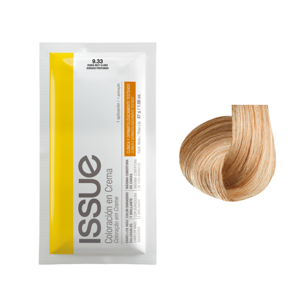 Imagen de ISSUE CREMA COLORACION NÑ9.33 RUBIO MUY CLARO