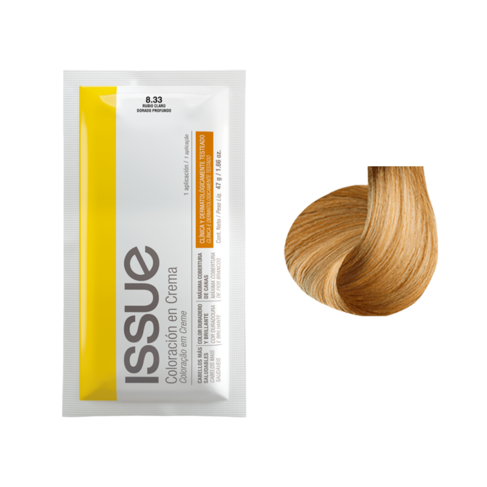 Imagen de ISSUE CREMA COLORACION Nro. 8.33 RUBIO CLARO