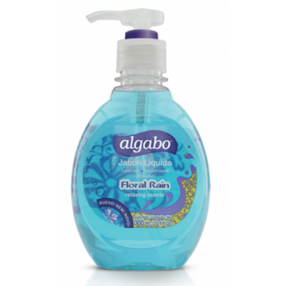 Imagen de JABON LIQUIDO FLORAL AZUL 300ML ALGABO