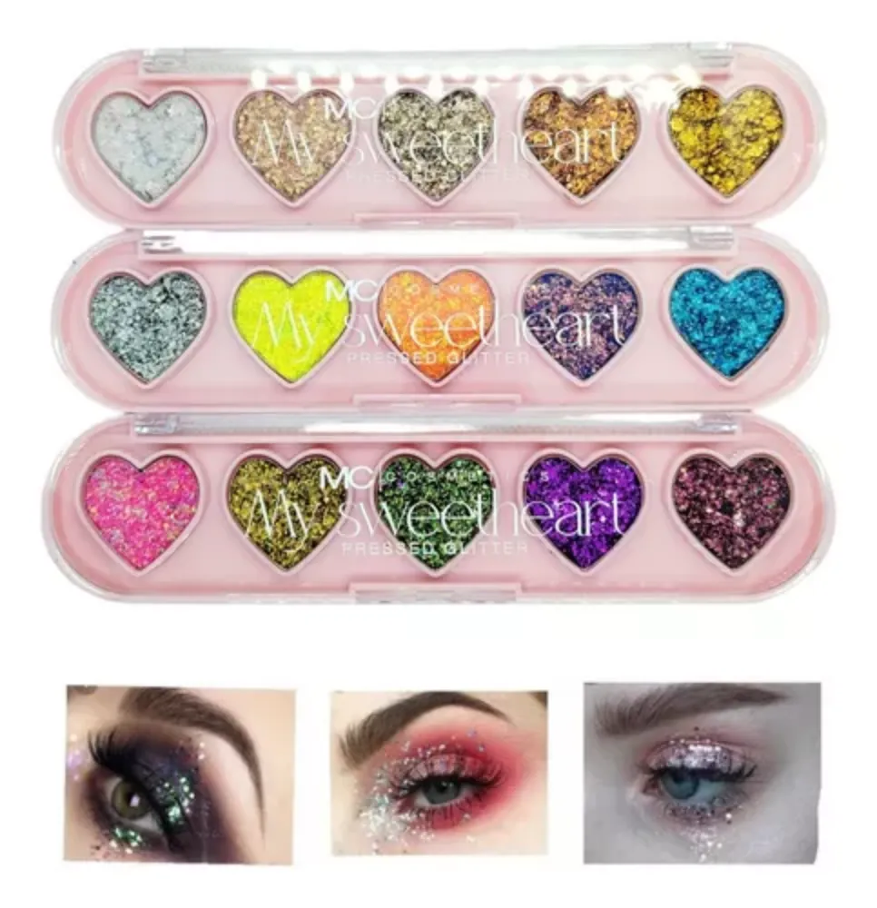 Imagen de SOMBRA CON GLITTER 5 COLORES HB102354