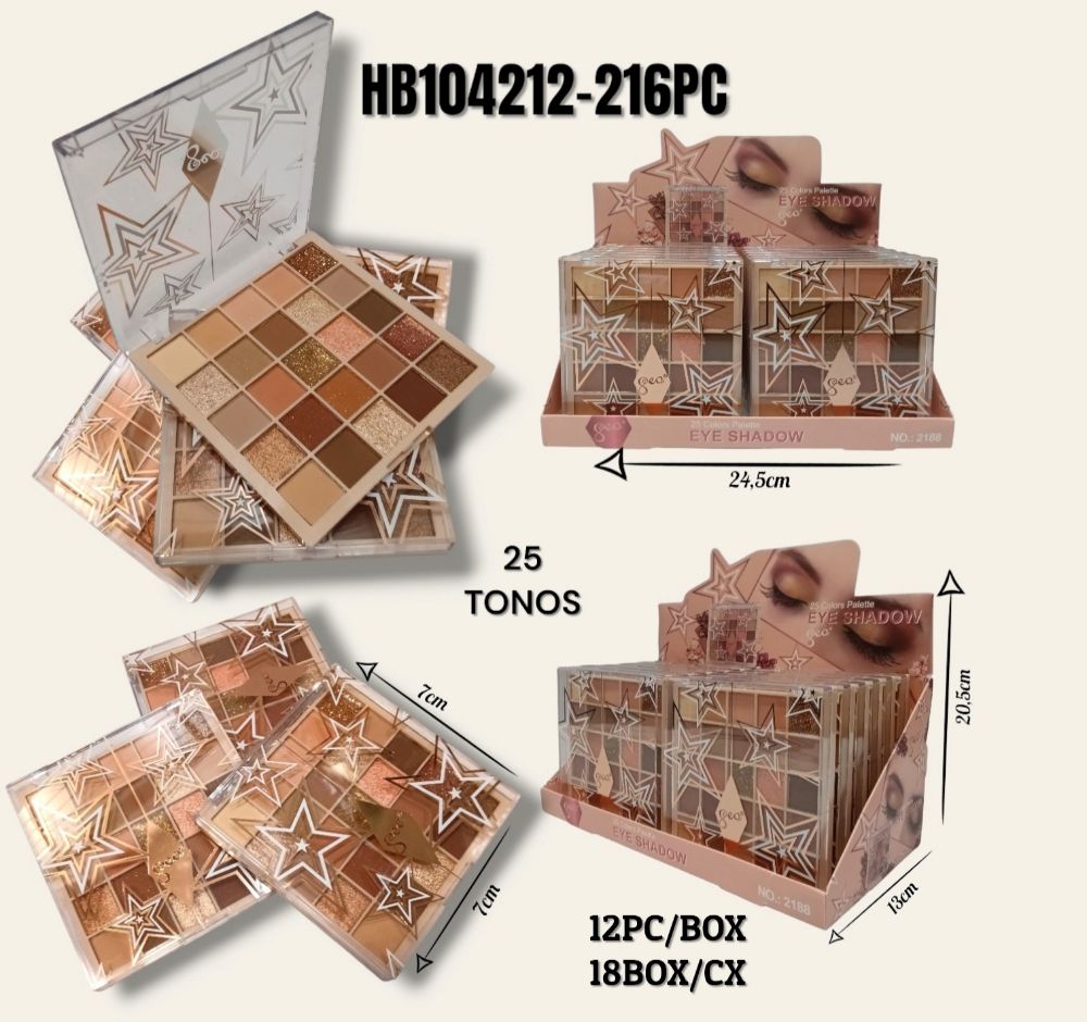 Imagen de PALETA DE SOMBRA 25T 12PC HB104212