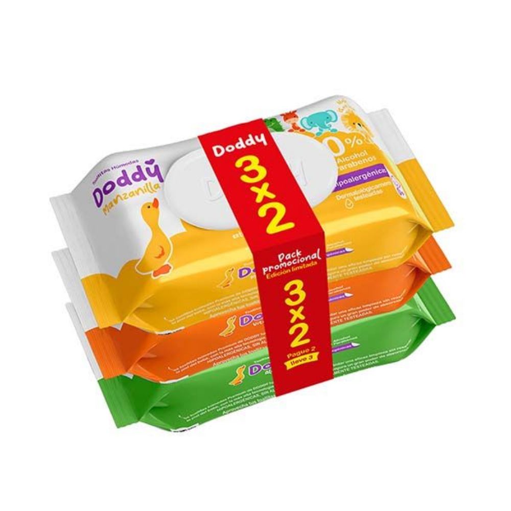 Imagen de PACK DODDY 3 X 2 TOALLITAS X 48UNID