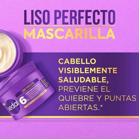 Imagen de MASCARILLA TRAT CAPILAR SEDAL LISO PERFECTO 300GR