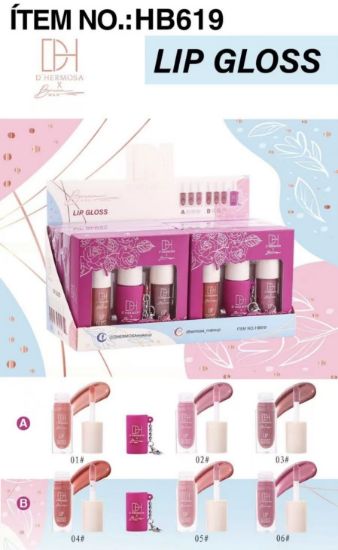 Imagen de LIP GLOS 3PCS D HERMOSA HB619