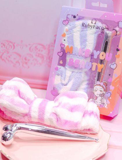 Imagen de KIT VINCHA Y MASAJEADOR FACIAL 2PCS PREFA+FD