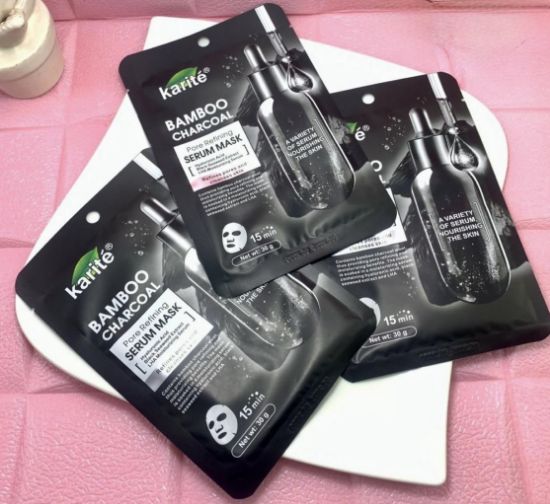 Imagen de MASC. FACIAL CARBON DE BAMBU REFIN. DE POROS KARITE 1480-47B