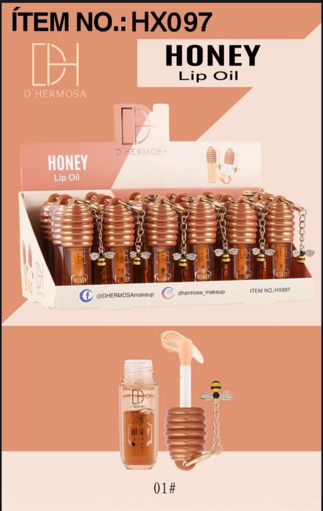 Imagen de LIP GLOSS DE MIEL C/LLAVERO HX097