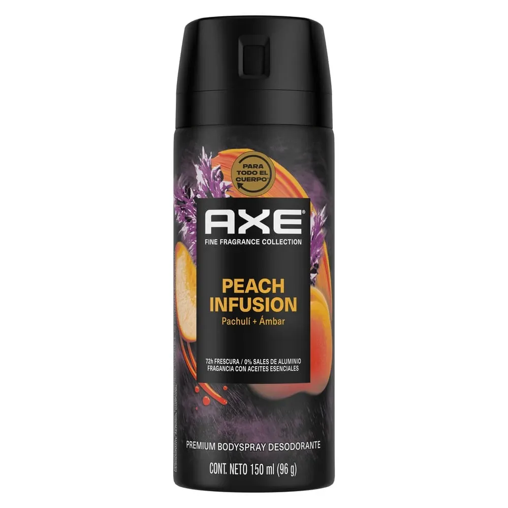Imagen de DESODORANTE AXE AEROSOL PEACH INFUSION 150ML