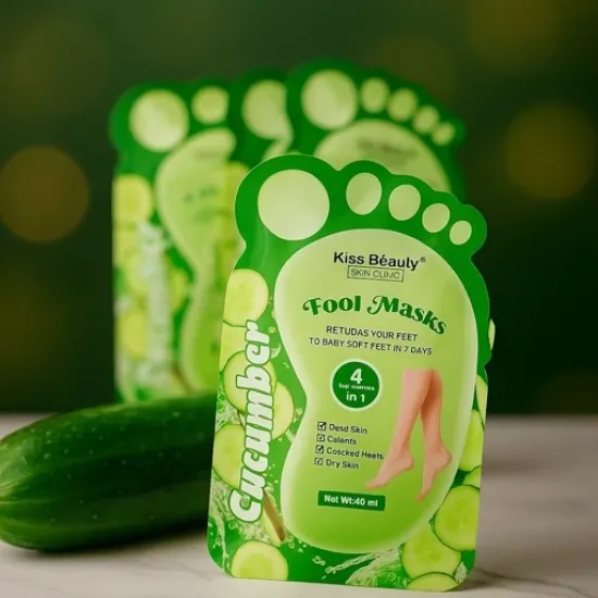 Imagen de MASCARILLA P/ PIES KISS BEAUTY ALOE VERA 1594-07A