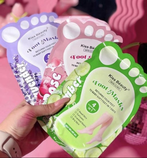 Imagen de MASCARILLA P/PIES ROSA KISS BEAUTY 1594-07B