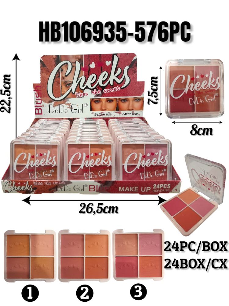 Imagen de RUBOR 4 TONOS DoDo GIRL CHEEKS HB106935
