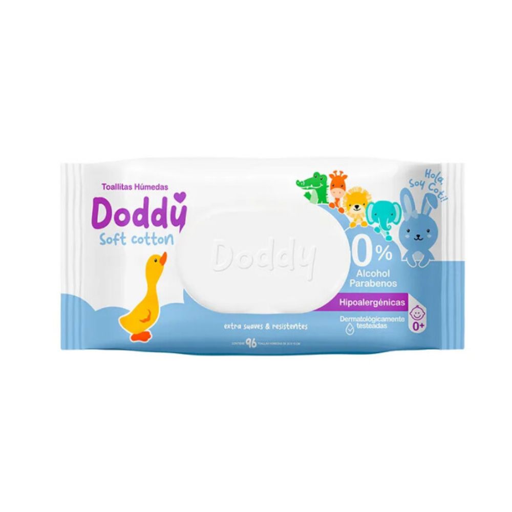 Imagen de DODDY TOALLITA HUM.SOFT COTTON HIPOALERGENICO X96 UNID
