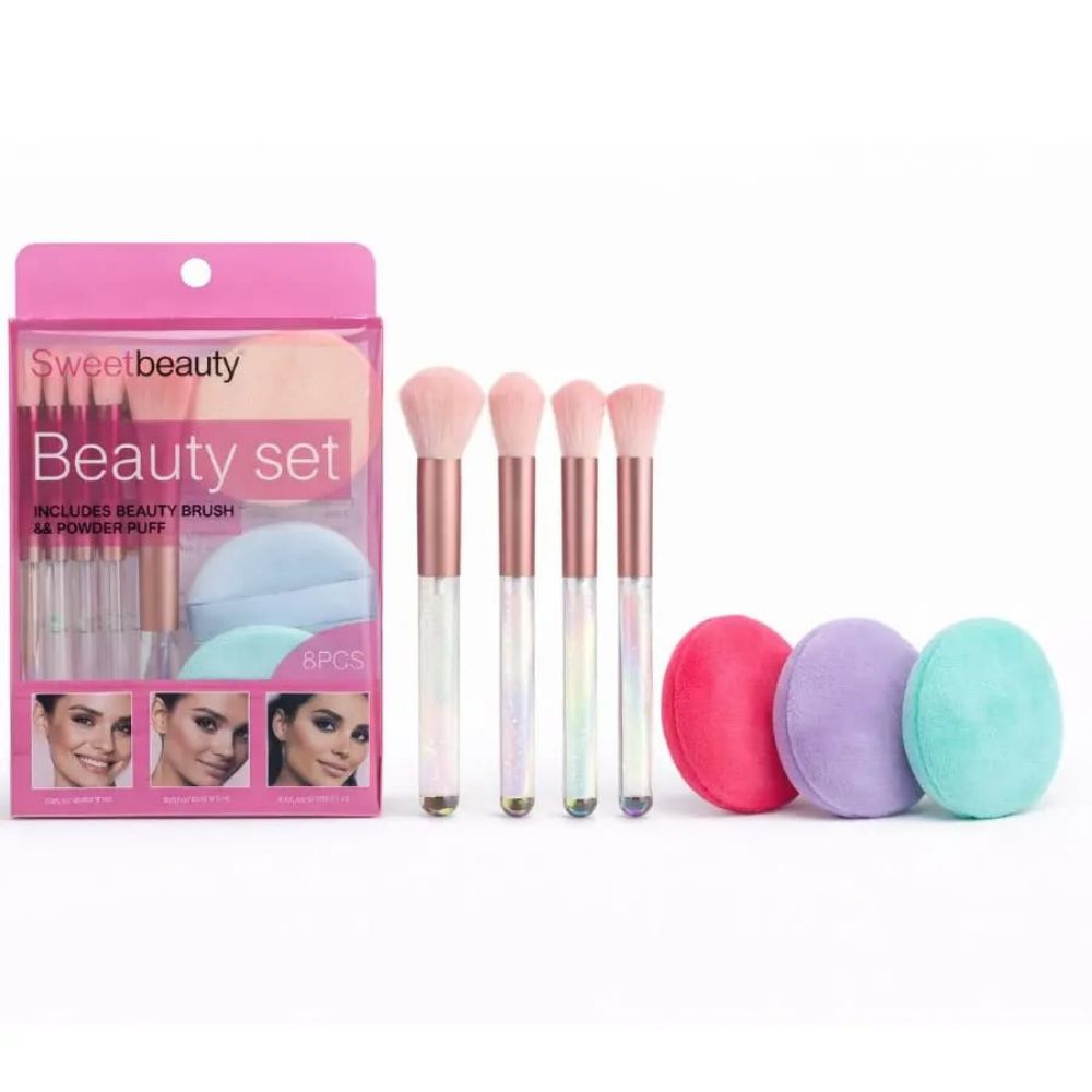 Imagen de SET BROCHAS +ESPONJITAS 8PCS SWEET BEAUTY BX-2005