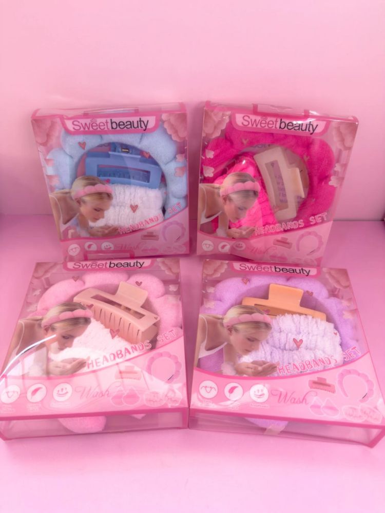 Imagen de SET VINCHA HEVILLA MUÑEQUERA SWEET BEAUTY BX-4472