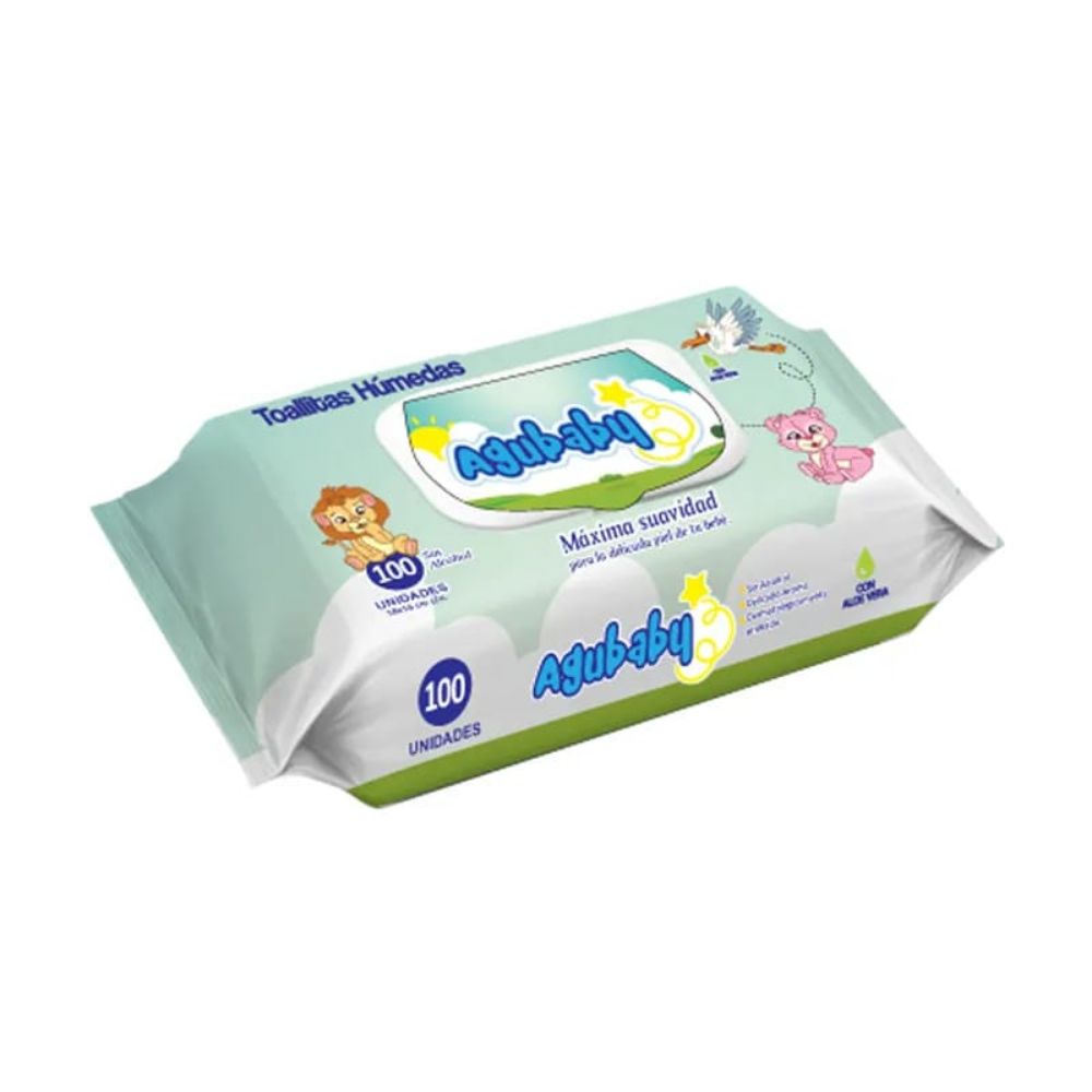 Imagen de TOALLITAS HUMEDAS AGUBABY C/ALOE VERA 100UNID