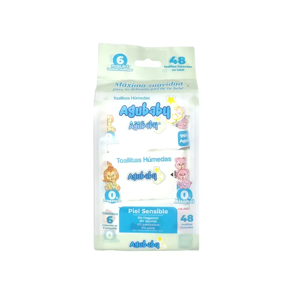 Imagen de PACK 6 TOALLITAS AGUBABY PIEL SENSIBLE