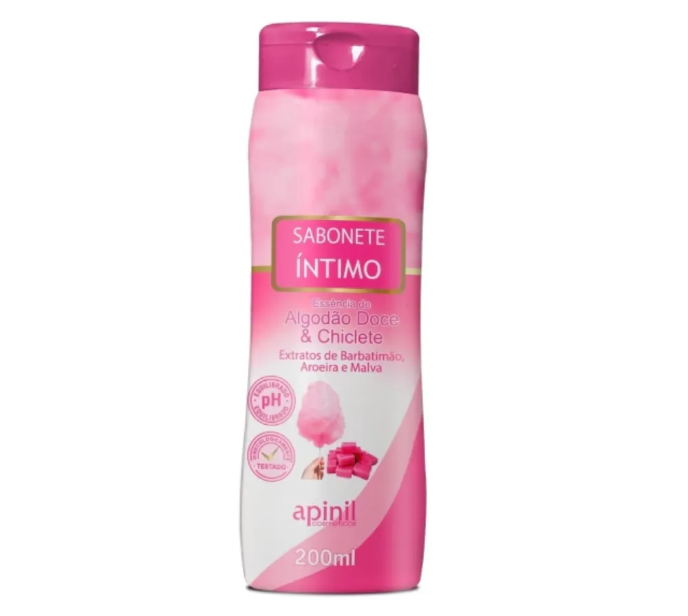 Imagen de JABON LIQ.INTIMO ALGODON DOCE Y CHICLETE APINIL 200ML