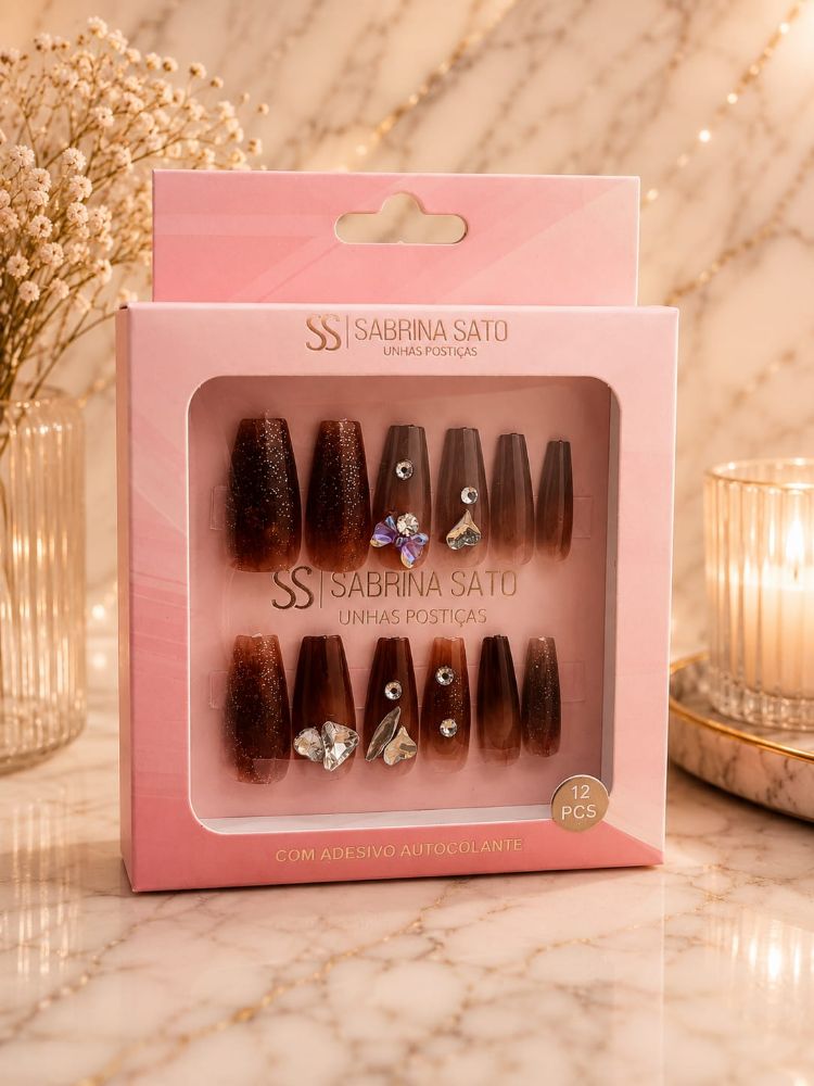 Imagen de UÑAS POSTIZAS SABRINA SATO 12PCS SP1559