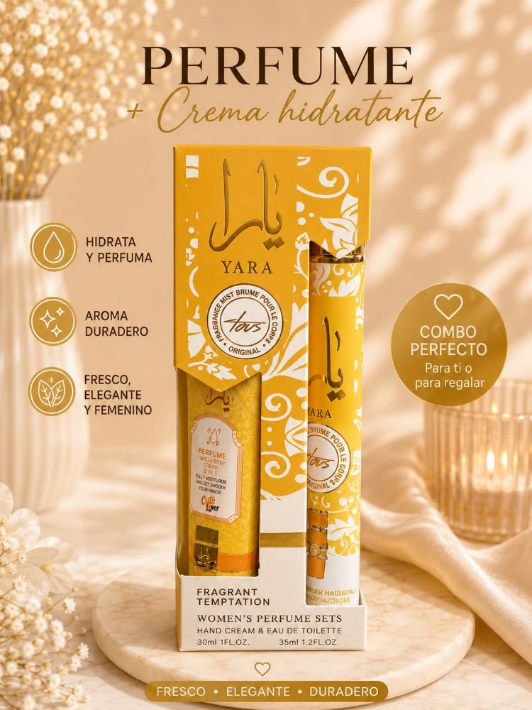Imagen de SET PERFUME + CREMA YARA AMARILLO