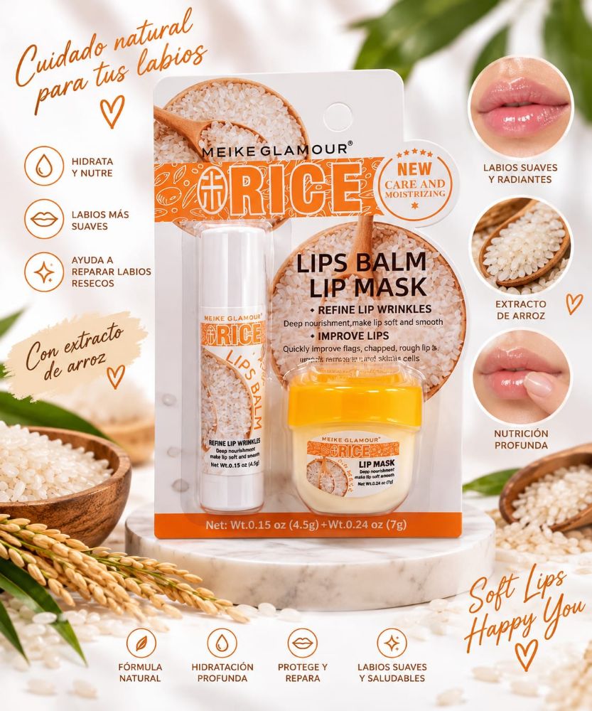 Imagen de BALSAMO LABIAL 2EN1 RICE MK0352