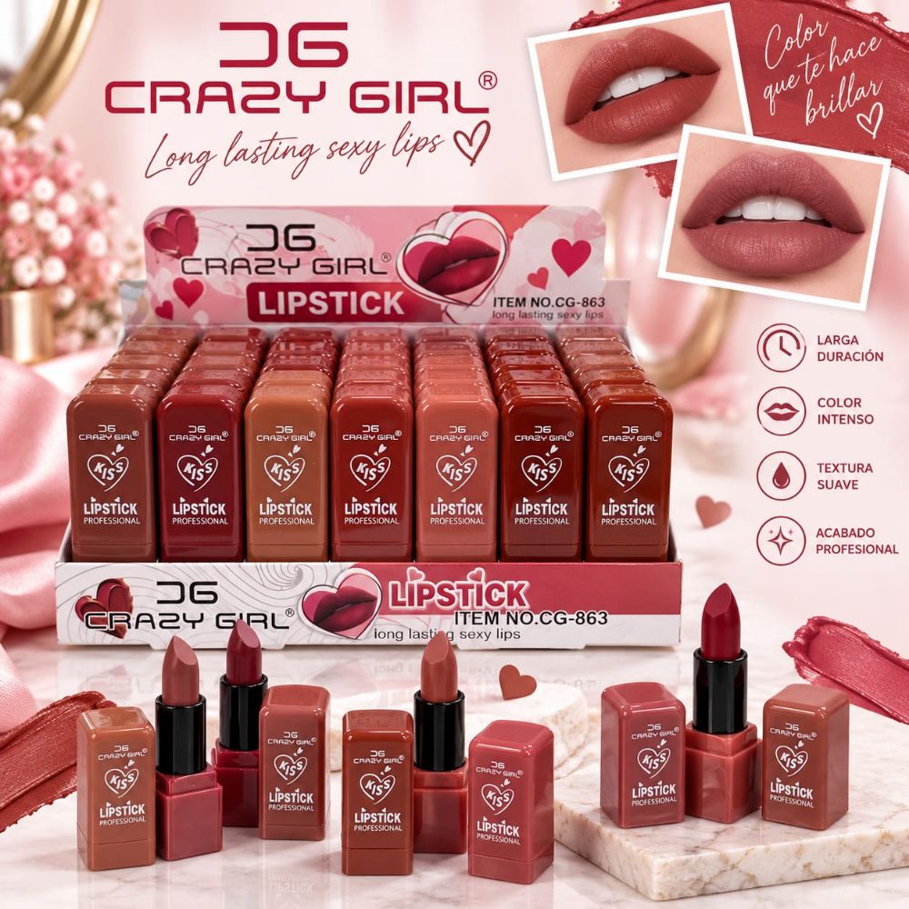 Imagen de LIP STICK CRAZY GIRL 12HS CG-863