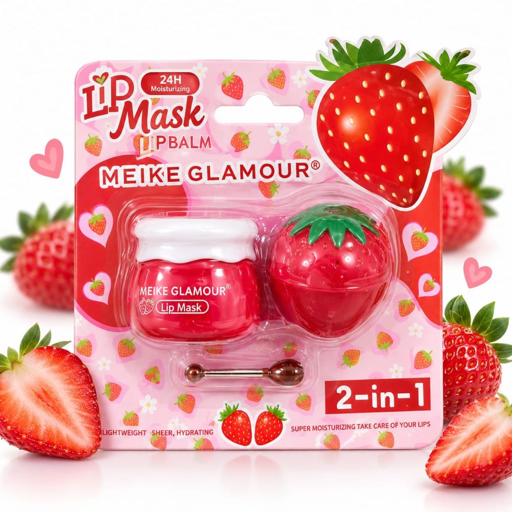 Imagen de KIT BALSAMO LABIAL FRUTILLA 24H 2EN1 MK467