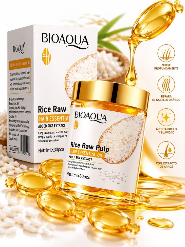 Imagen de ACEITE P/CABELLO RICE RAW PUL BQY00973 1MLX30PCS