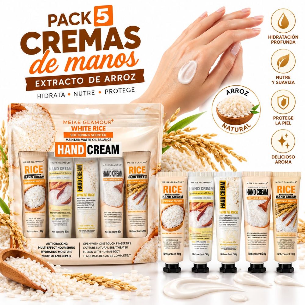 Imagen de CREMA P/MANOS X 5PCS RICE MKG0393 30G