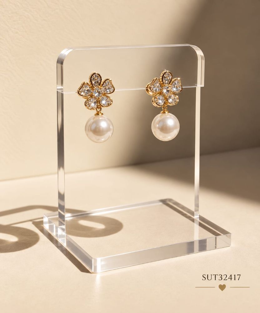 Imagen de ARO ACERO FLORAL PERLA SUT32417