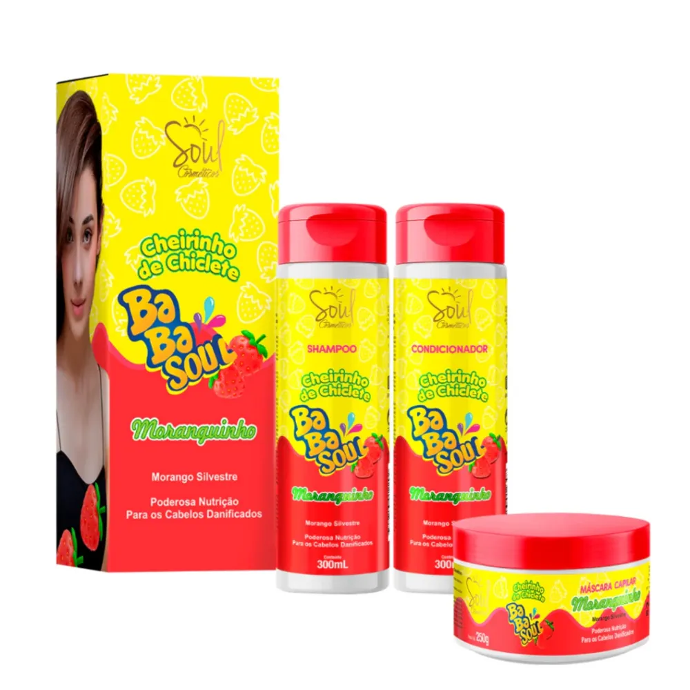 Imagen de KIT CAPILAR 3PCS BABASOUL MORANGUINHO