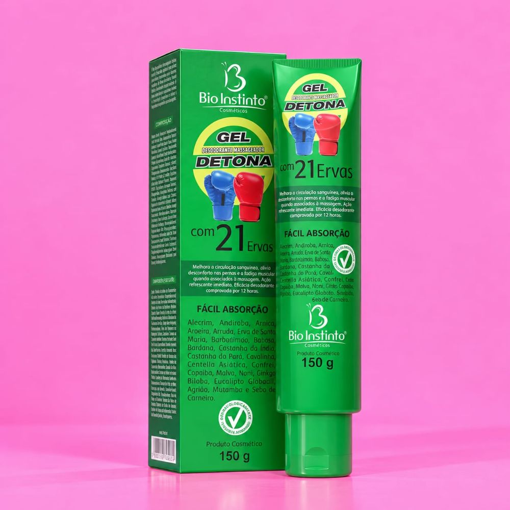 Imagen de GEL MASAJEADORA DETONA C/21 ERVAS BIO 150G