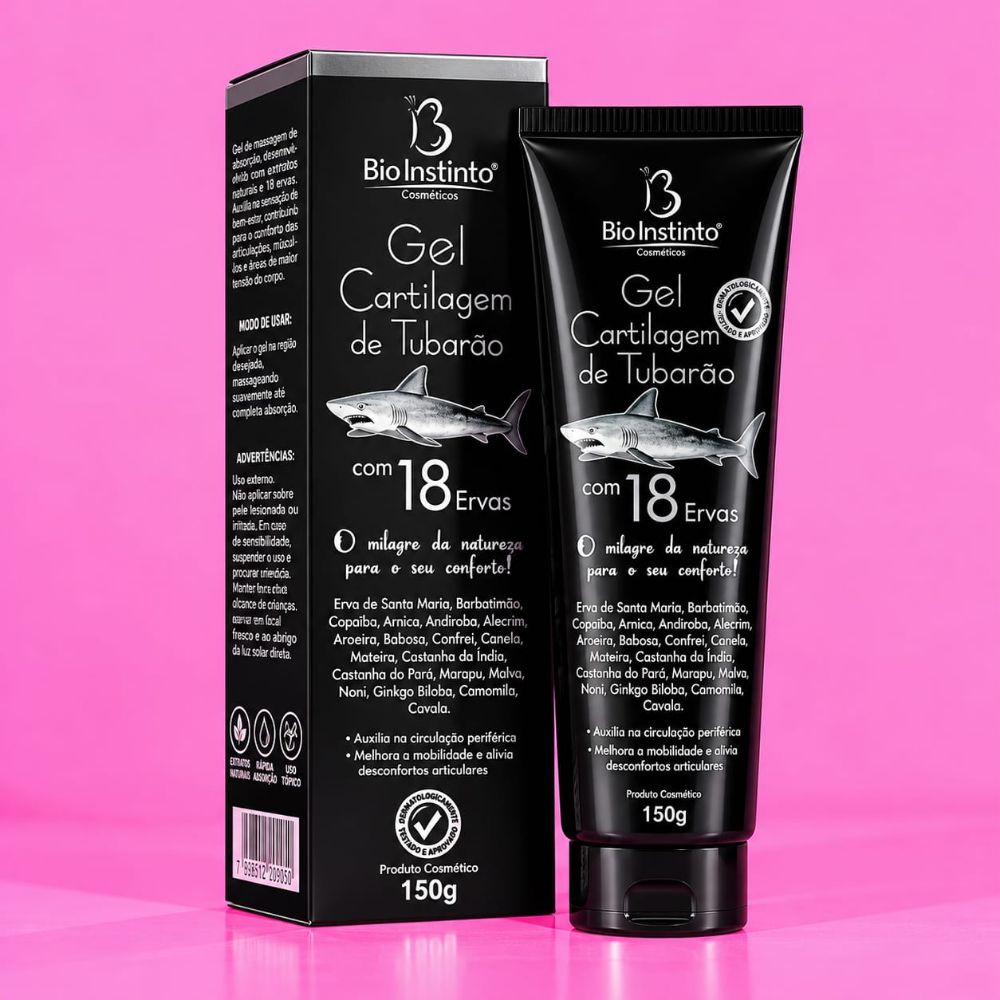 Imagen de GEL MASAJEADOR CARTILAGEM DE TUBARAO 18ERVAS 150G