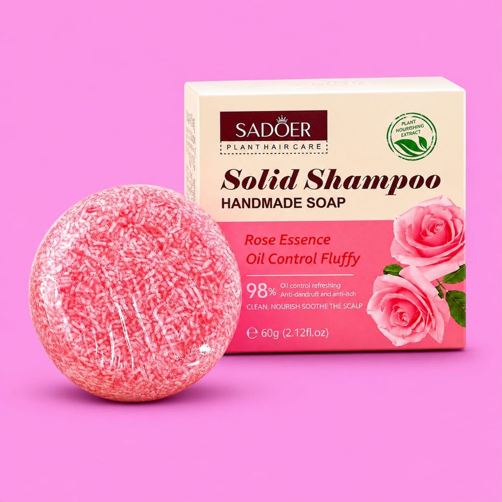 Imagen de SADOER SHAMPOO SOLIDO ROSE ESSENCE OIL SD72386 60G